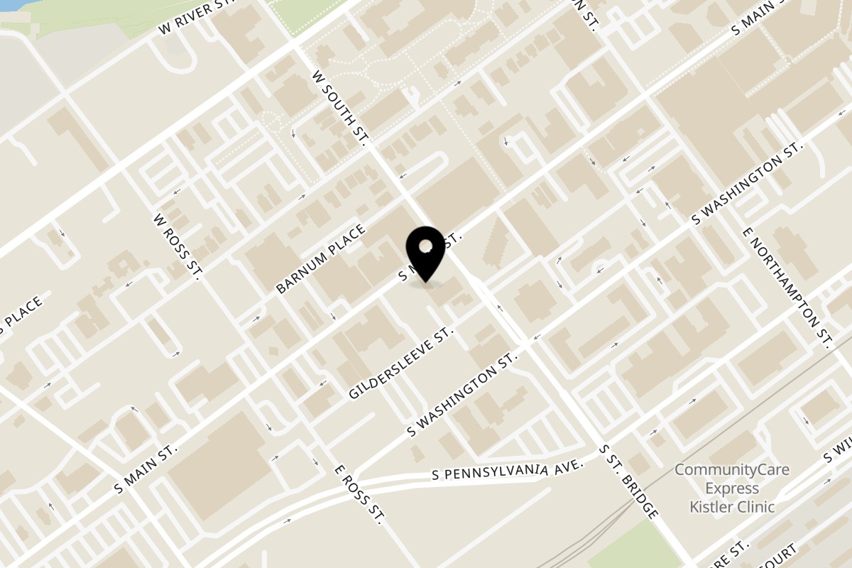 Map showing the location of Franco's on 198 S Main St in Wilkes-Barre